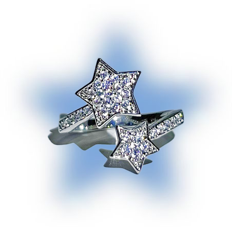 3amgang（スリーエイエムギャング）の「[Red Velvet Wendy/NCT WayV Xiaojun] Silver star cubic twist ring（Accessories）」