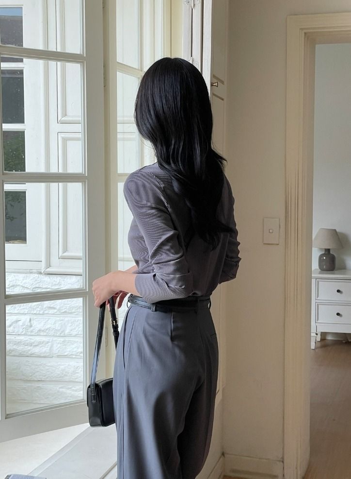 Serr Half-Neck Pleat Tee-Blouse (Strap Set)