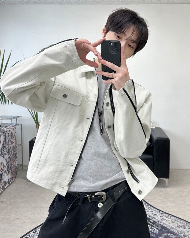 SATIIIZ（サティーズ）の「Het Zipper Tracker Jacket（Jackets/Outerwear）」