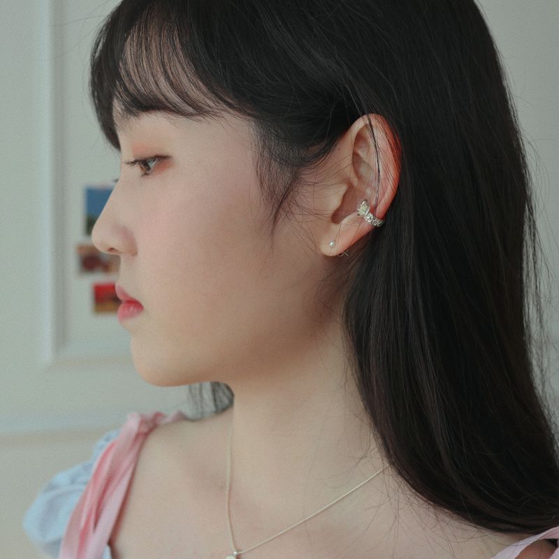 【MADE】 Heart quilting earcuff