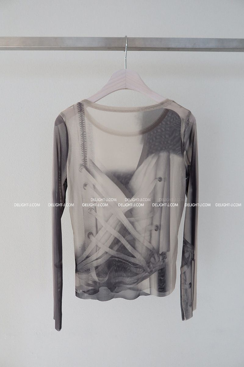 Corset See-Through Printed T-Shirt