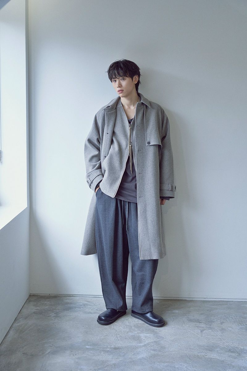 PURE-WOOL 90 BALMACAAN COAT (Khaki Beige)