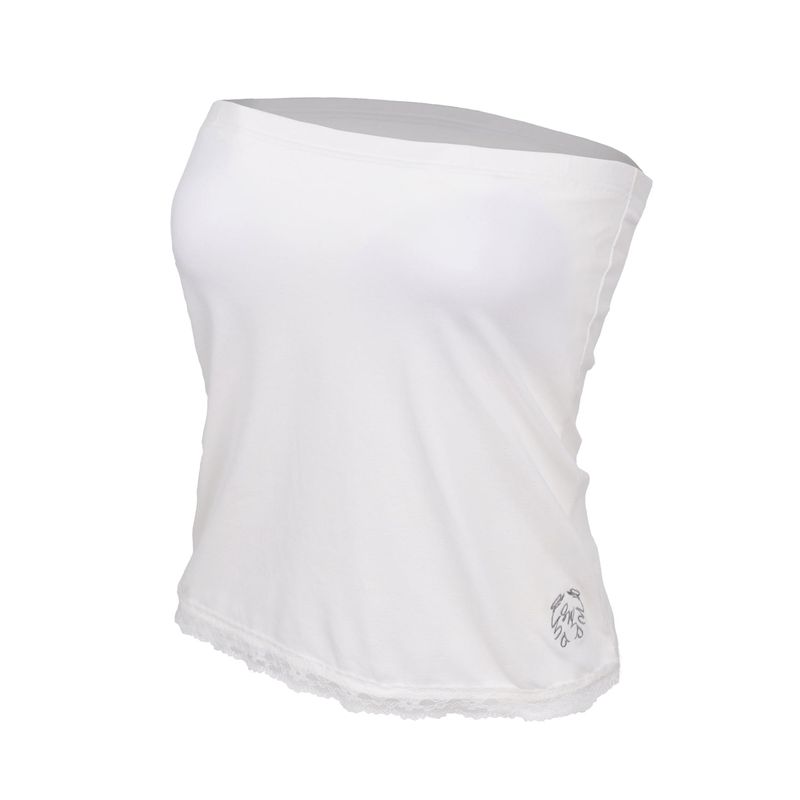 logo lace bra top (white)