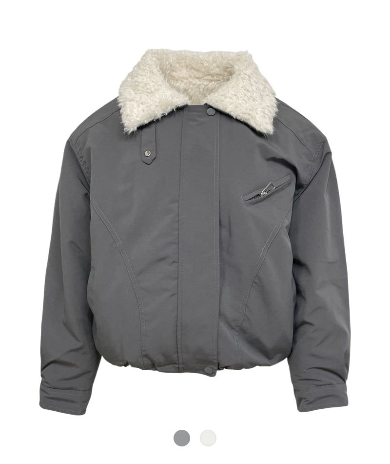 Cozy&Kitsch(コージーアンドキッチ)の「Ash Signal Faux-Fur Collar Padded Jumper(Jackets/Outerwear)」