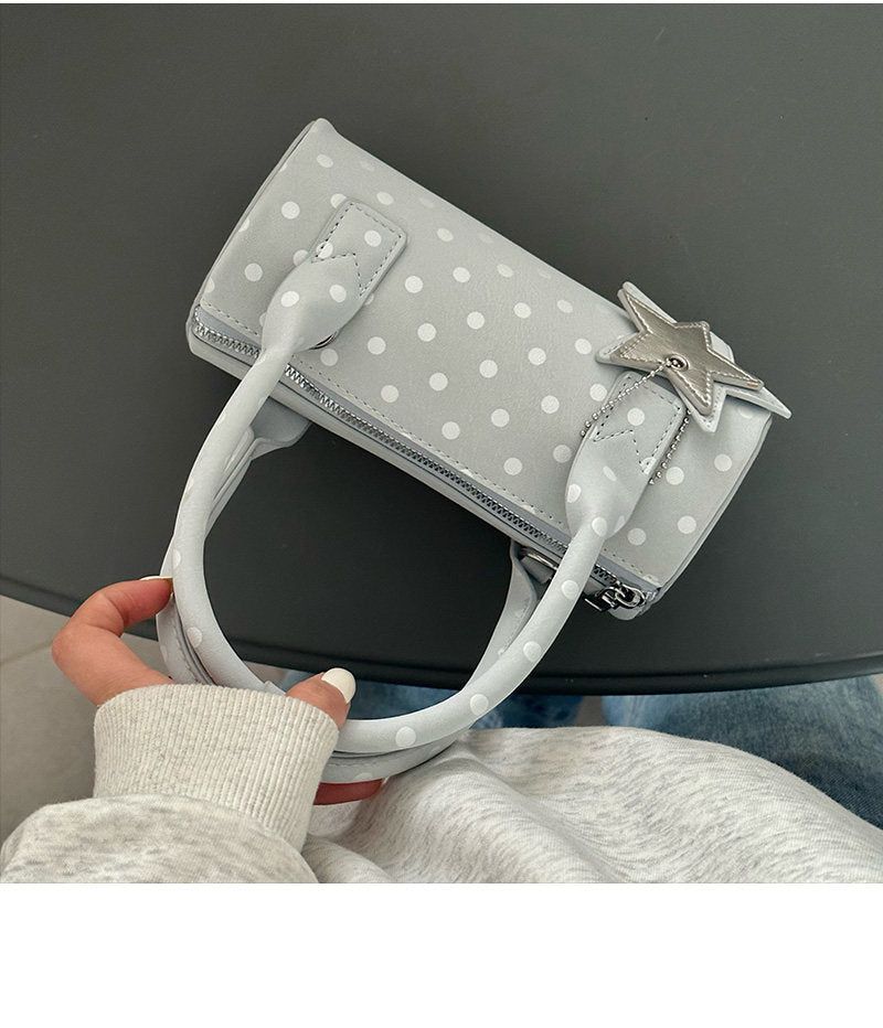 Y2K Polka Dot Mini Boston Top Handle Crossbody Bag