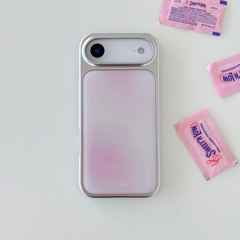 PINK BLUR Silver Epoxy Case