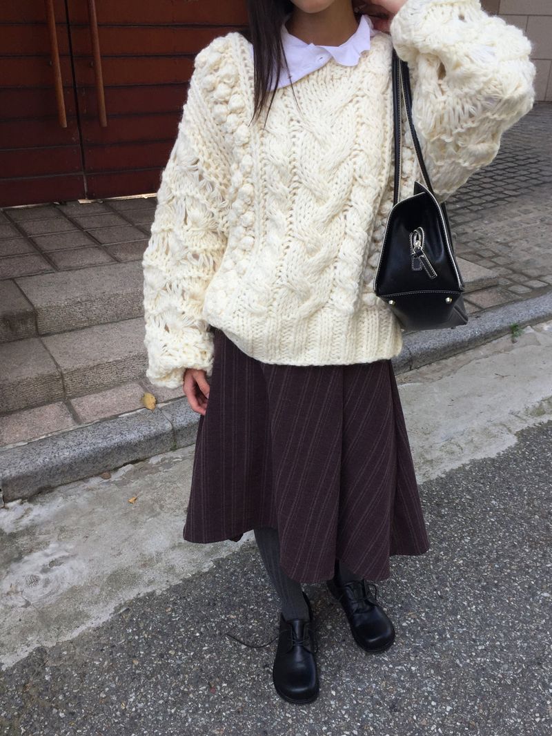 Label Midi Skirt (2color)