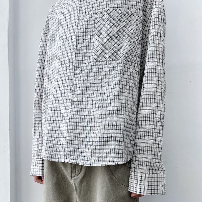 Diagonal Pocket Check Shirt
