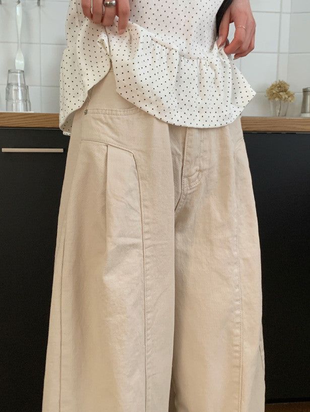 Devil Balloon Pintuck Wide Cotton Pants (3color)
