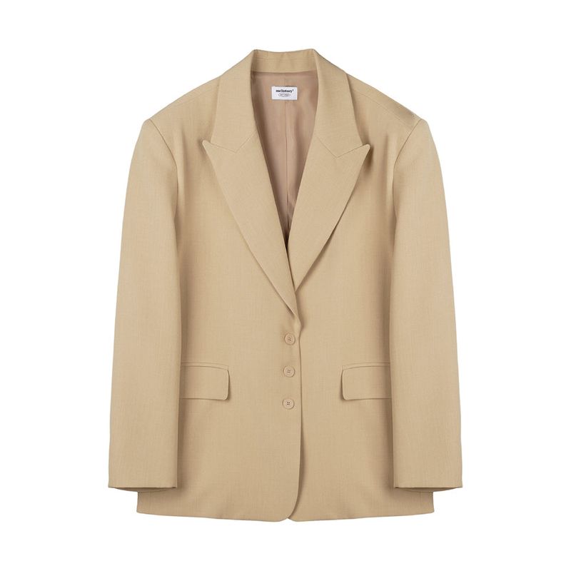THREE BUTTON BLAZER (BEIGE)