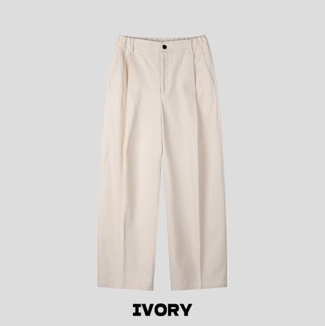 Hazy Cotton Pintuck Pants