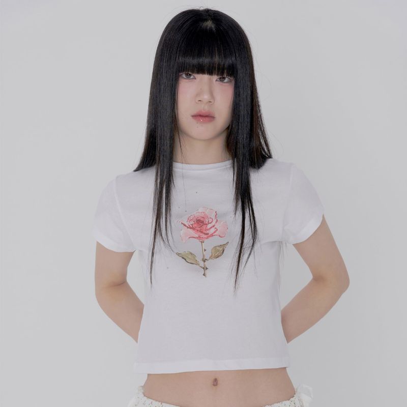 GLASS FLOWER T SHIRT