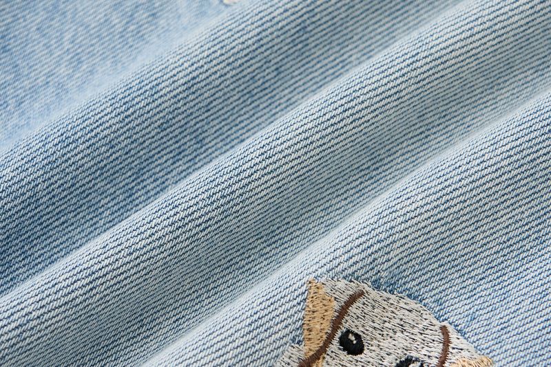 PUPPY EMBROIDERED CURVED DENIM code 26225