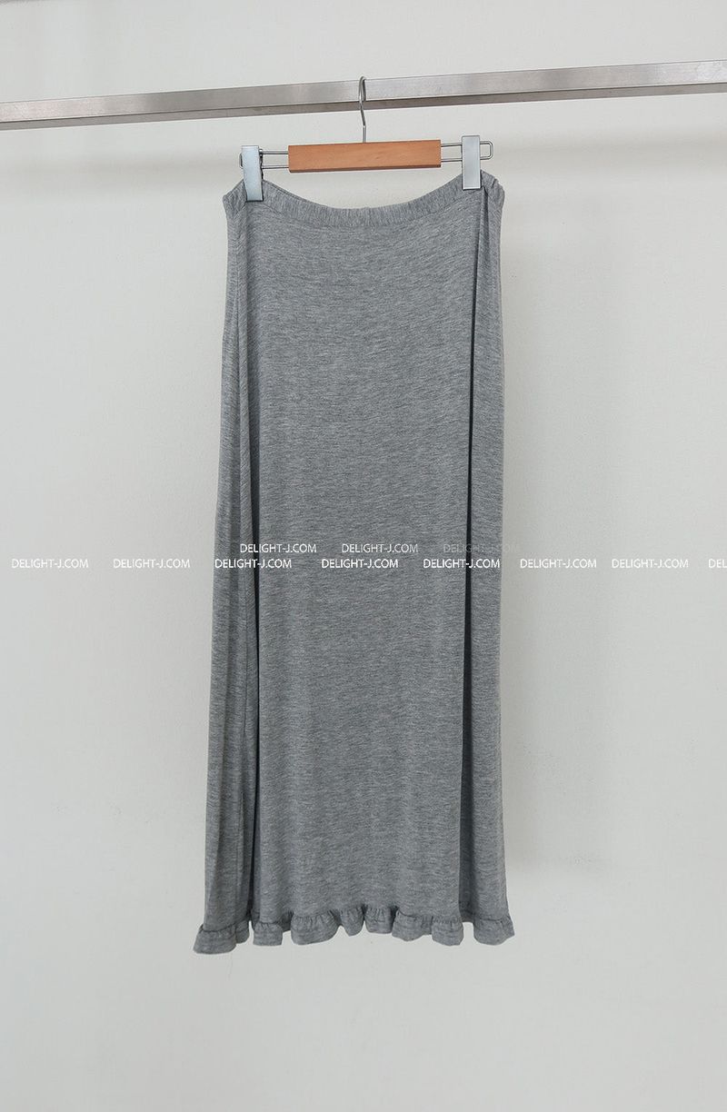 hem frill maxi long skirt