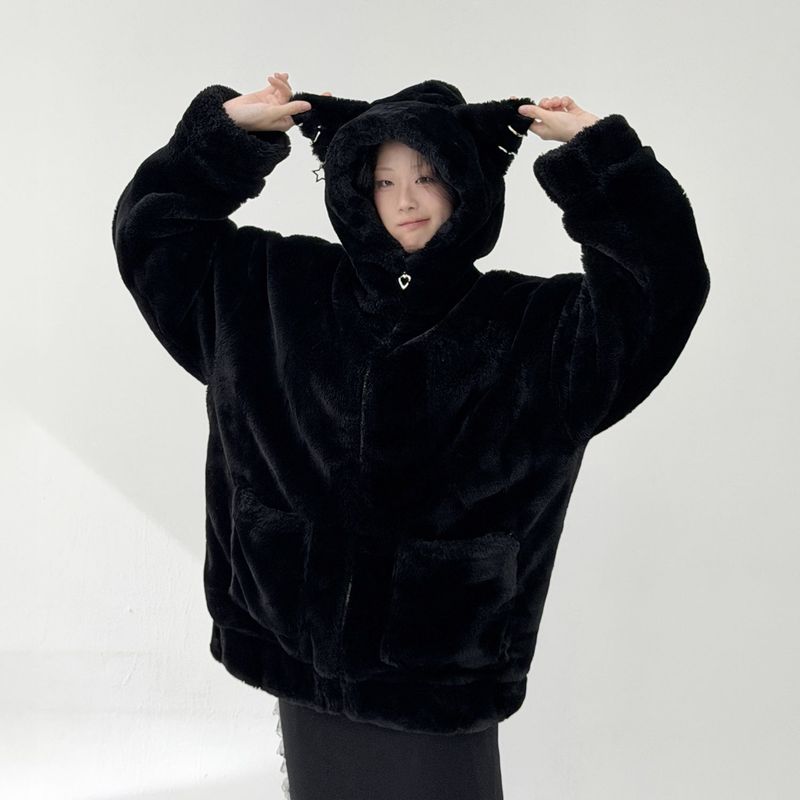 Black Cat Jacket - BLACK