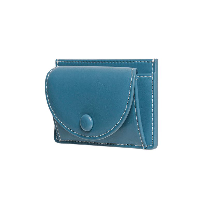 DOT Slim Pocket Mini Coin Transportation Card Wallet dusty blue