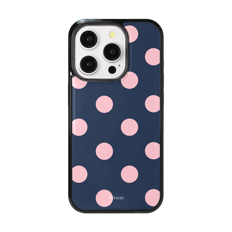 Avivere（アビベール）の「[MADE] Dot glass bumper case(navypink)（Smartphone Accessories）」