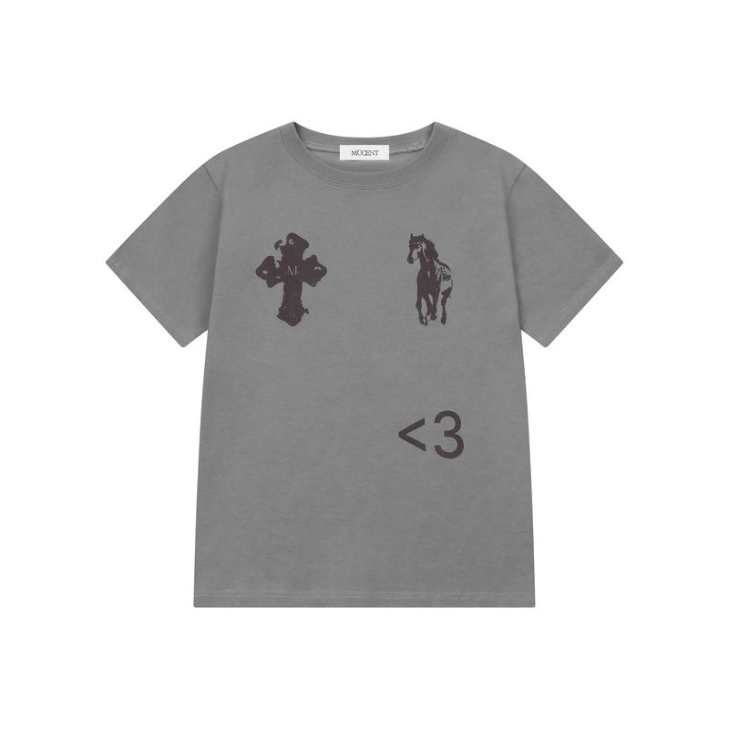 MUCENT(ムセント)の「ANTIQ CROSS PONY HALF T(Tops)」