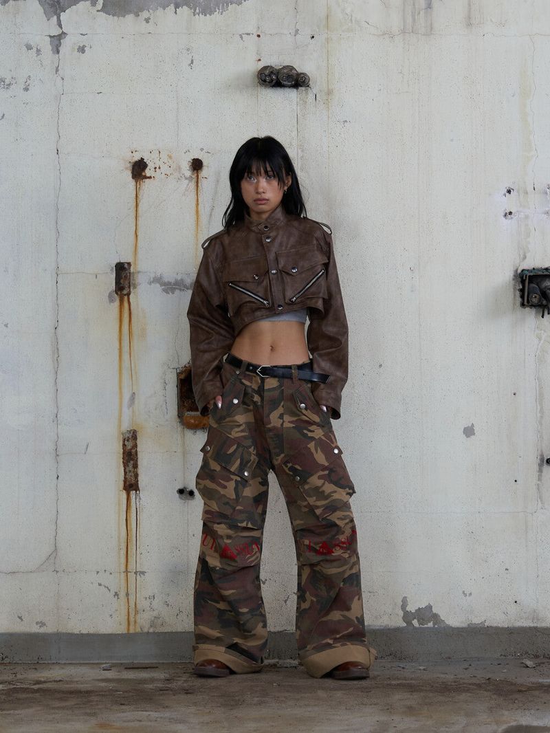 FULLOFSSUN（フルオブサン）の「Ghost In The Shell Logo Denim Cargo Pants (Camo)（Pants）」