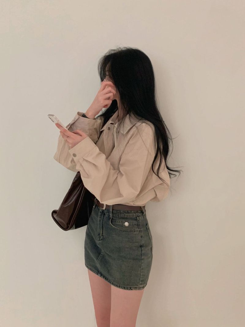 [Bellide made] Bubble Hidden Cropped Field Jacket