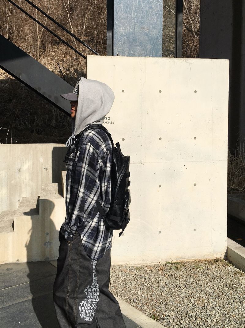 Stern Peach Check Hoodie 3C