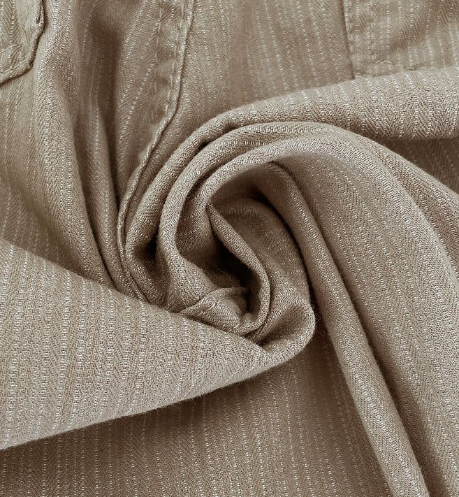 Bully Herringbone Cotton Banding Wide Pants
