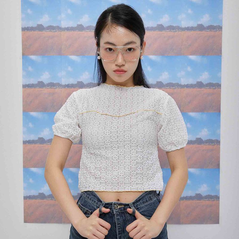 delidi(ディライディ)の「Fetching lace T-shirts(Tops)」