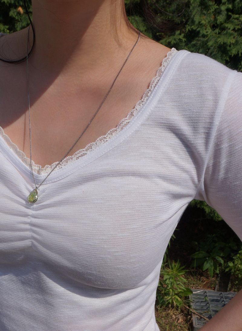 Glow lace Top -Pearl White