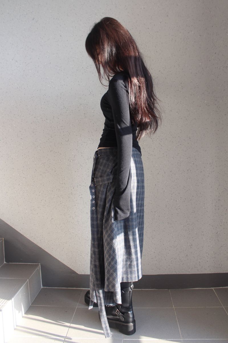 unbal wrap skirt