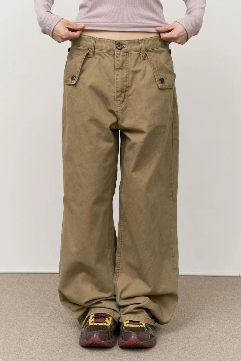 Mist Dyeing Button Pants
