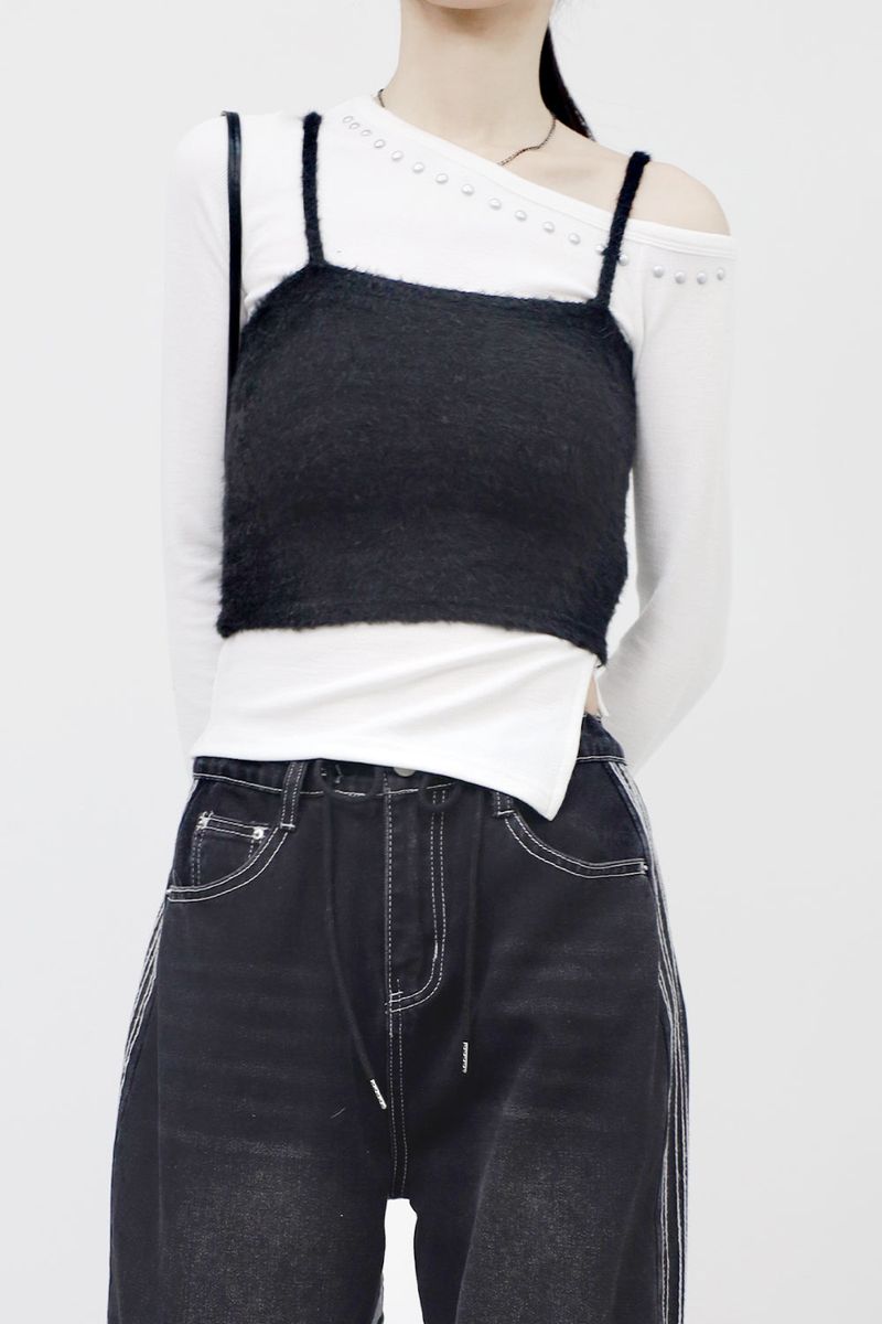 NONCODE(ノンコード)の「Pirena Fur Sleeveless Top(Tops)」