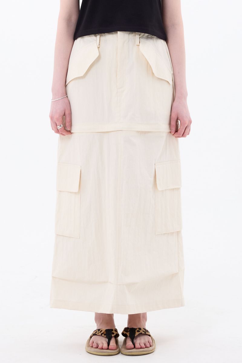 ARIKIM（アリキム）の「DOUBLE CUT CAGO SKIRT / IVORY（Skirts）」