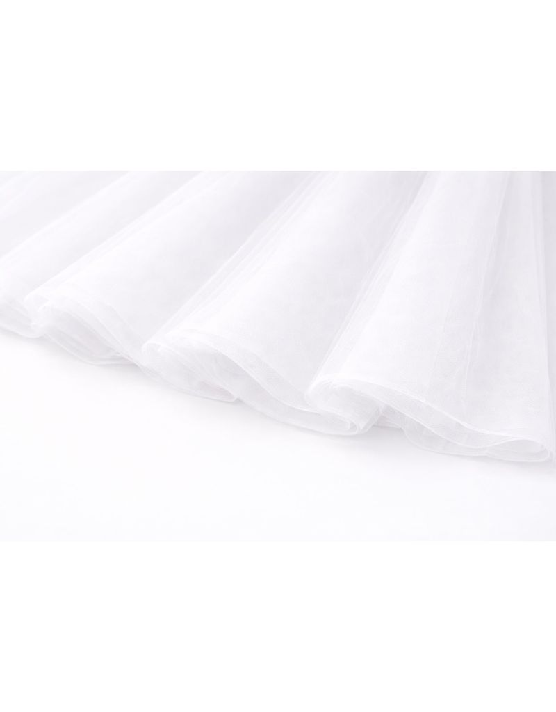 Sera Balletcore Tulle Volume Midi Skirt White
