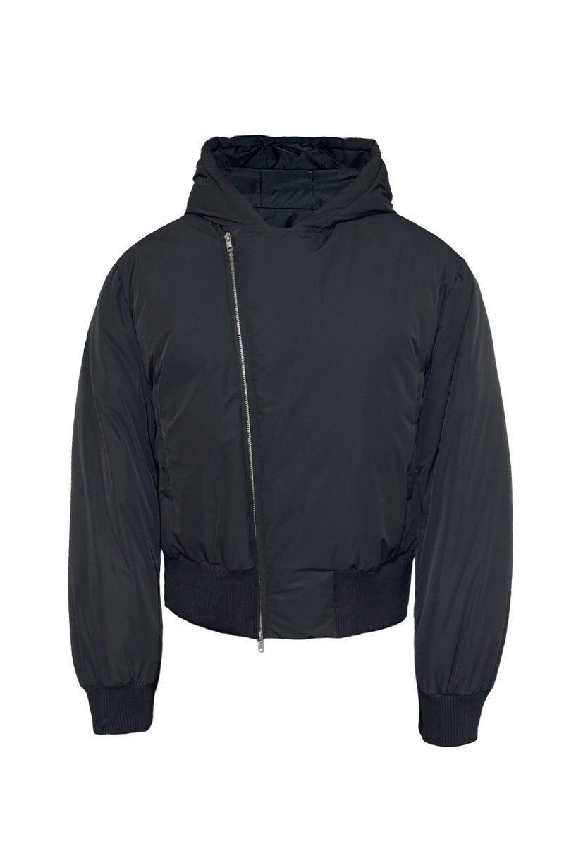 JCAESAR(ジュリウス・シーザー)の「Asymmetrical Placket Puffer Jacket(Jackets/Outerwear)」