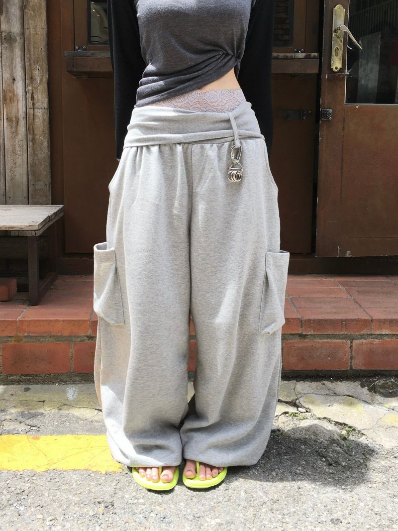 Folder Keyring Banded Sweatpants (4c)