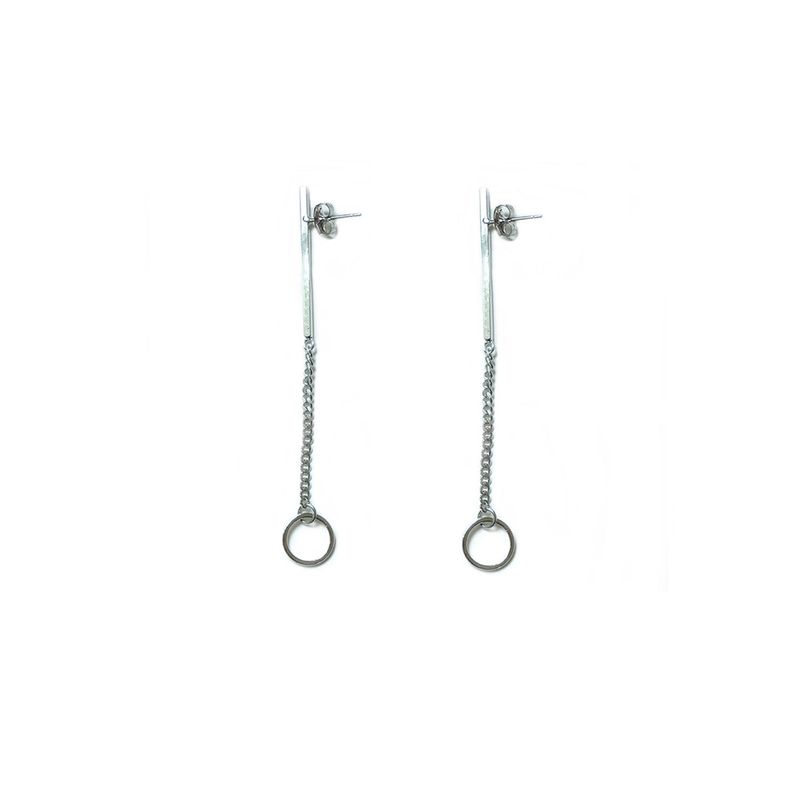 CIRCLE LINE DROP EARRING