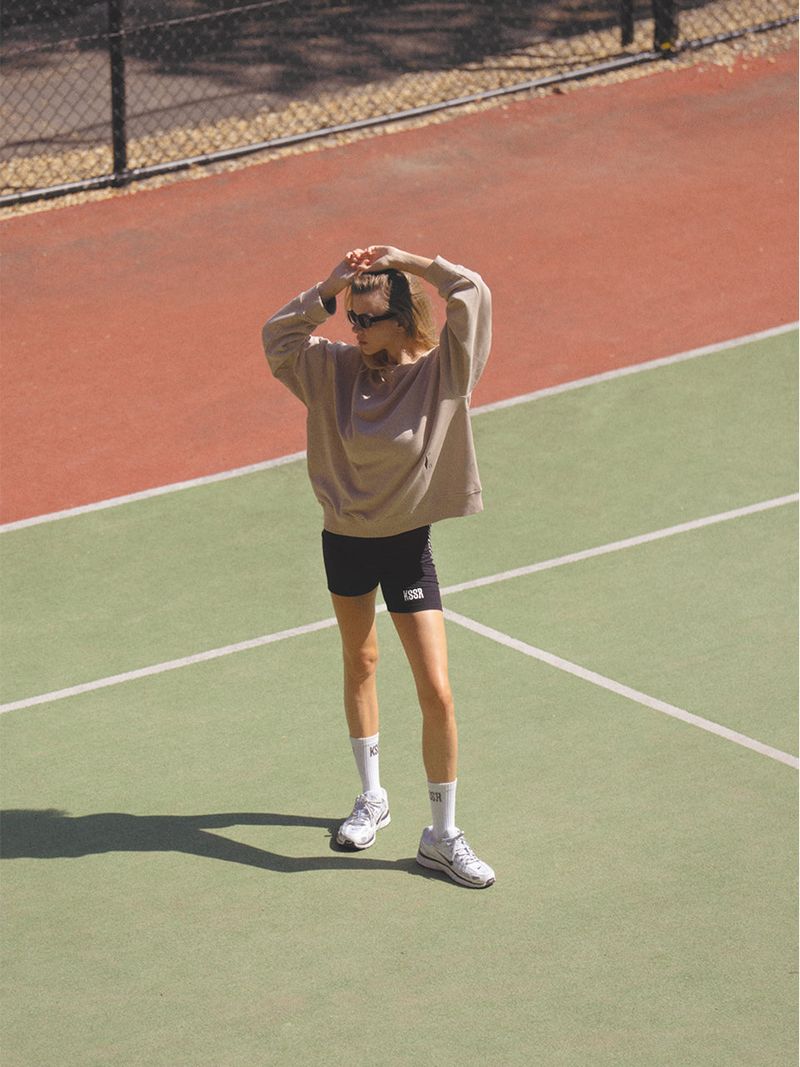 Overfit Sweatshirt Washed Beige