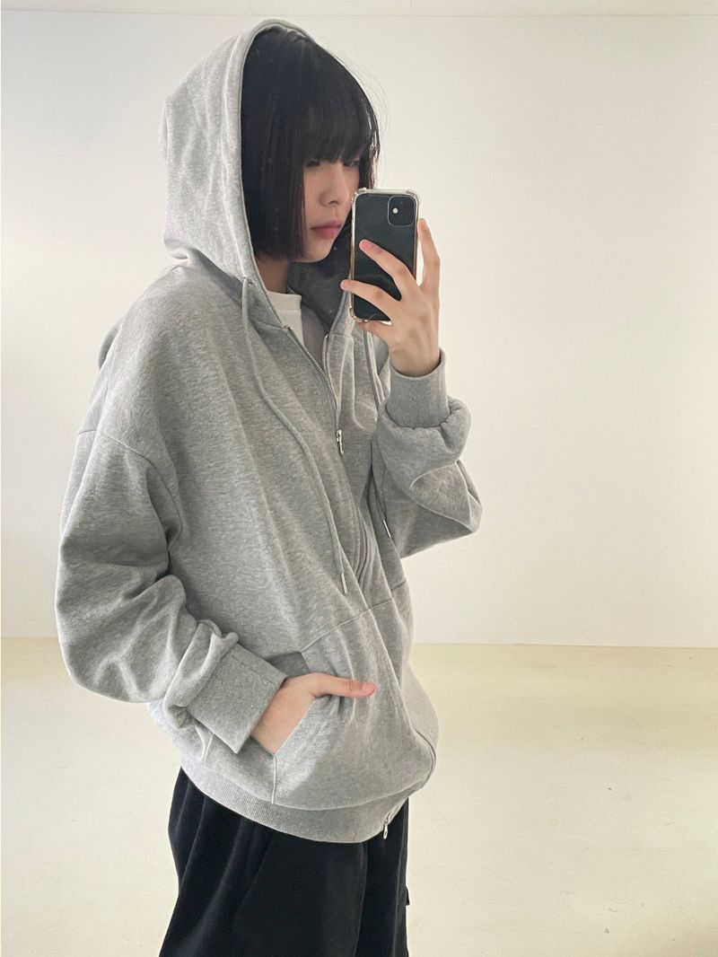 Two way hood zip up