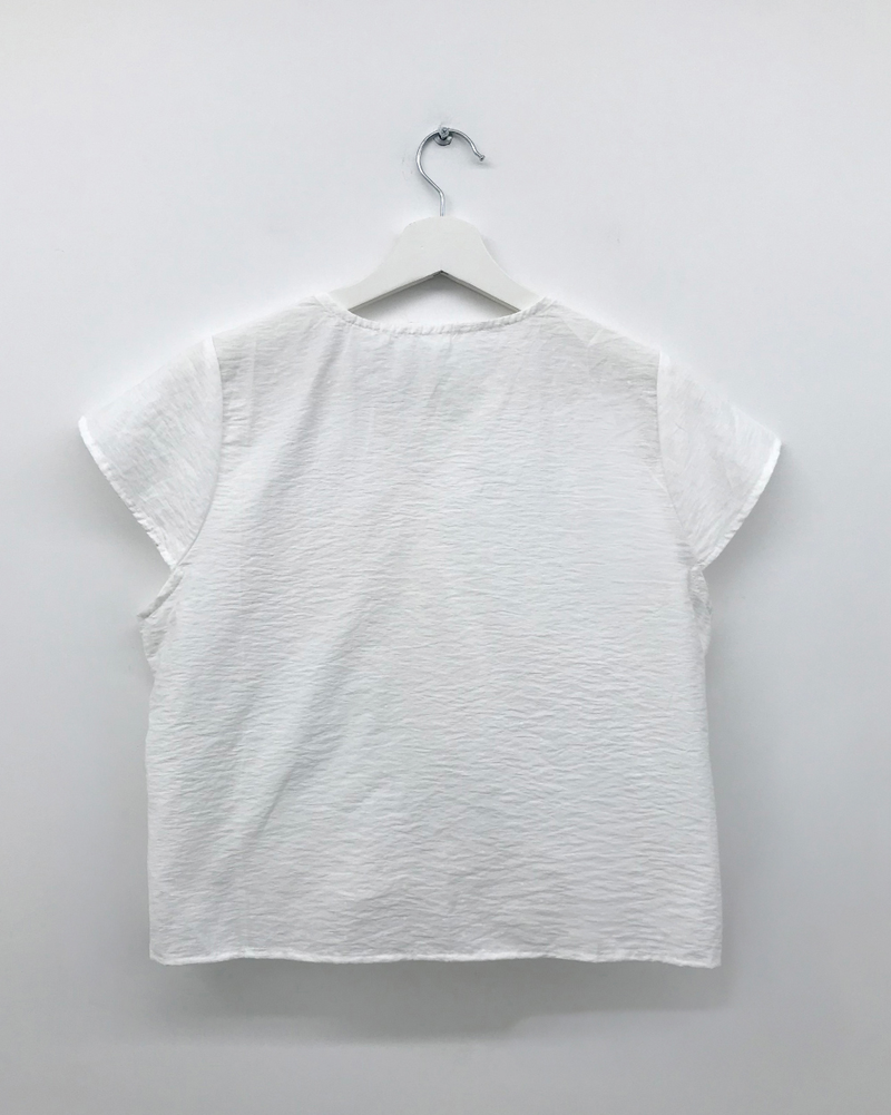 Wing Dot Shirring Blouse (2color)