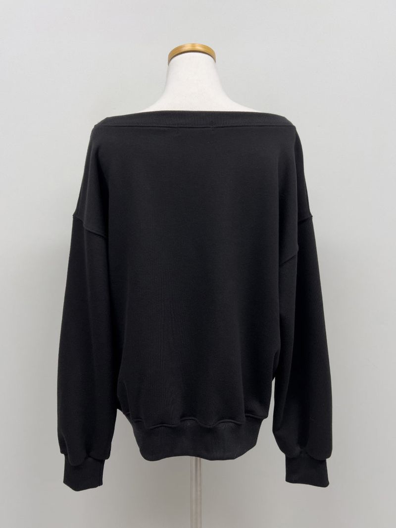 Two-way Boat Neck Over Fit Sweatshirt