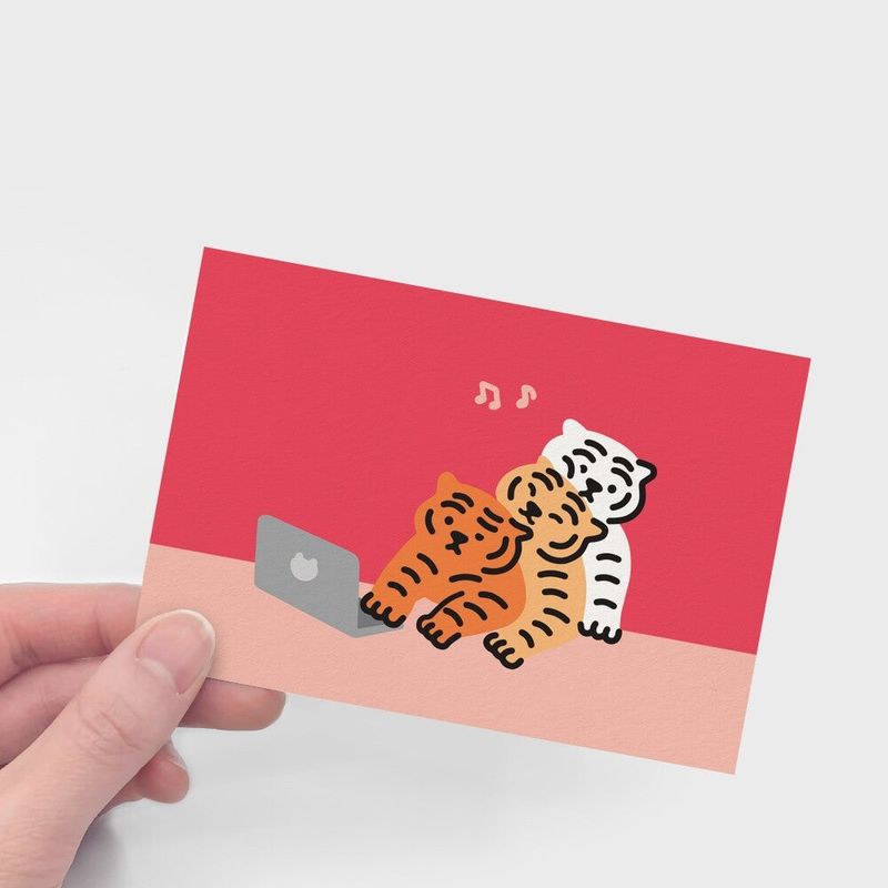 THREE TIGERS POST CARD