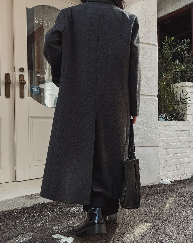 Melton Maxi Wool Overcoat