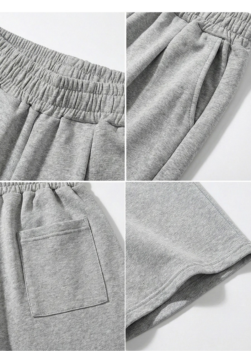 Balloon Curved Sweat Bermuda Pants Gray Horse