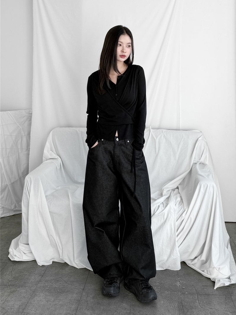  BALLON BLACK DENIM PANTS