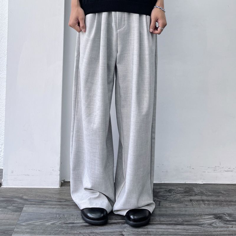FADE MEET（フェードミート）の「Mist Grey Asymmetric Pleat Trousers（Pants）」
