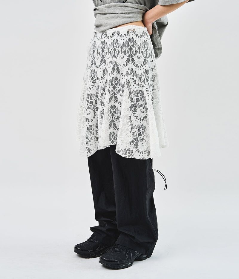 HIFIFNK(ハイファイファンク)の「(W) Lace Layer Skirt (2color)(Skirts)」