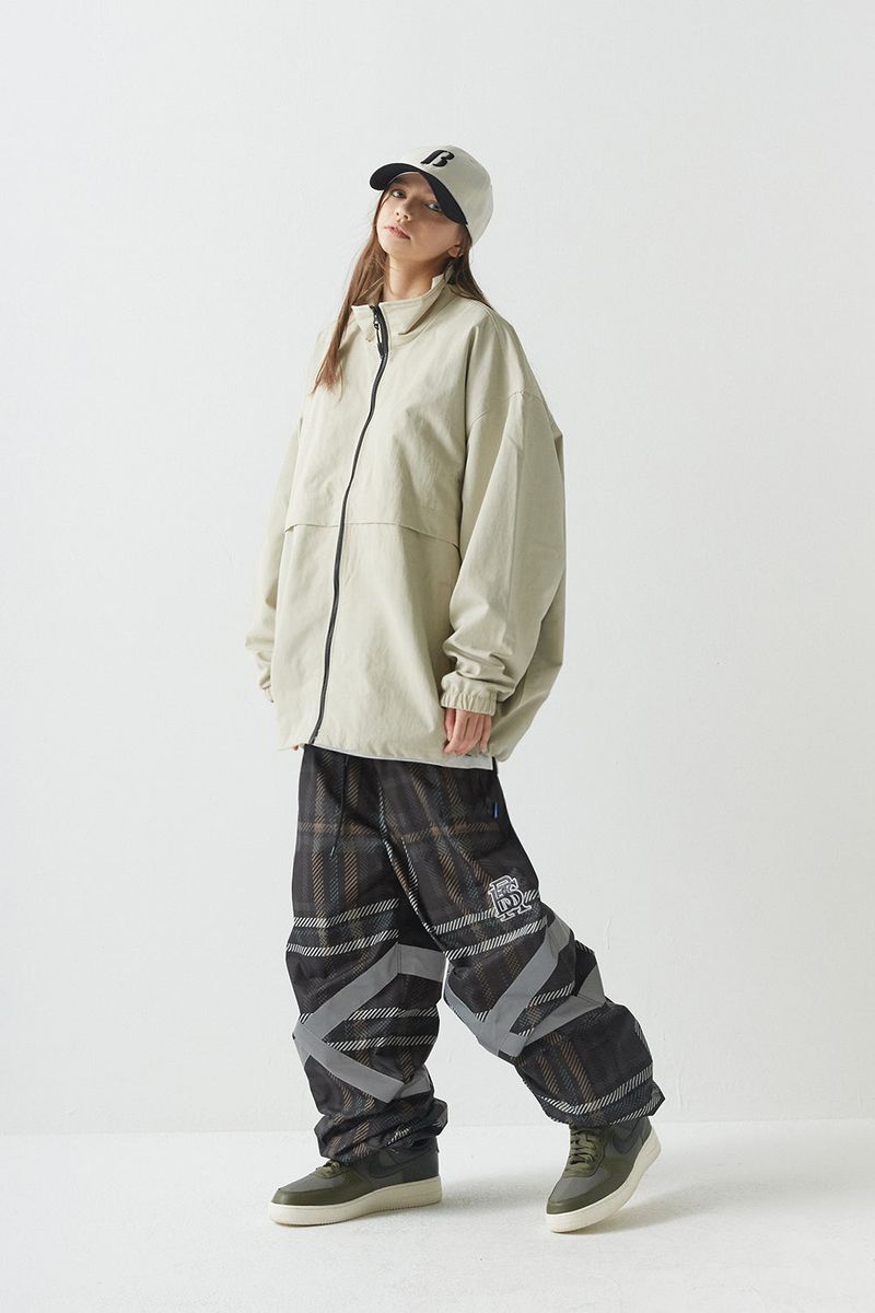 BSR2223FWJK058 CCC WIDE JACKET GRAY BEIGE