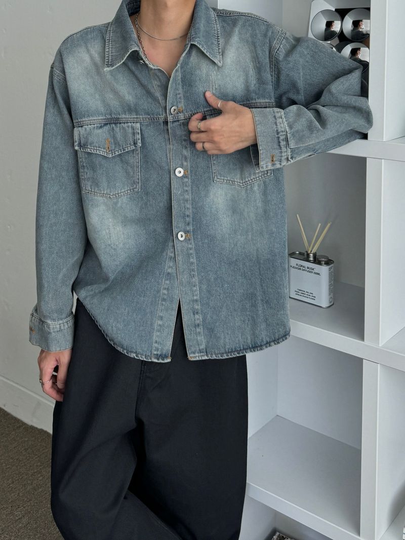 OW Washed Pocket Denim Shirt (2C)