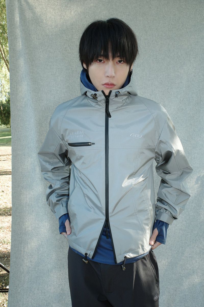 SYMBOL EMBROIDERY WINDBREAKER [GRAY]