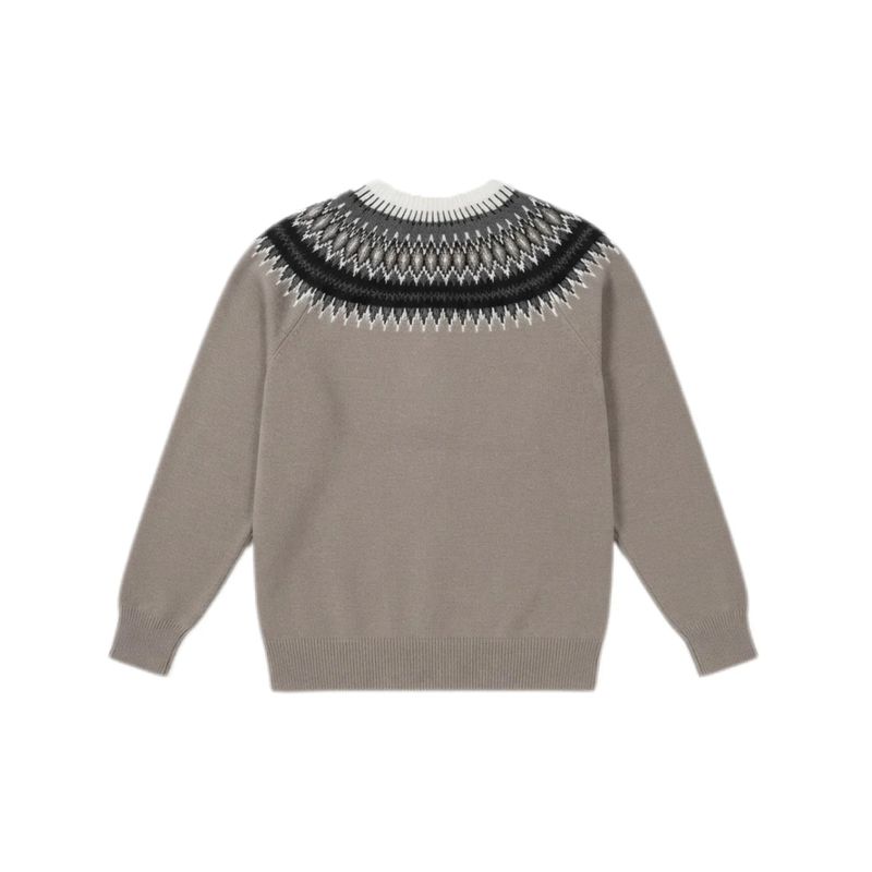 Grey Nordic Pattern Knit